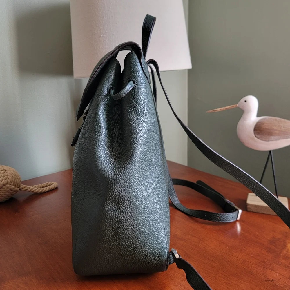Kate Spade K4628 Leila Deep Evergreen Pebbled Leather Backpack Buy Kate Spade Leila Dome Backpack Bag in Deep Jade k8155  main image 2